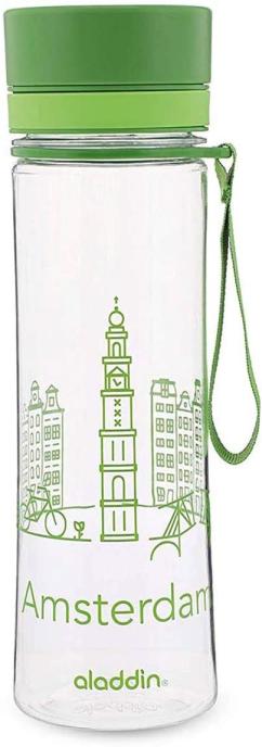 Aladdin Aveo City Series Amsterdam Water Bottle 0.6L &ndash; Wide opening for easy fill | Leakproof | BPA-Free | Smooth Drinking Spout | Stain and Smell Resistant | Dishwasher Safe