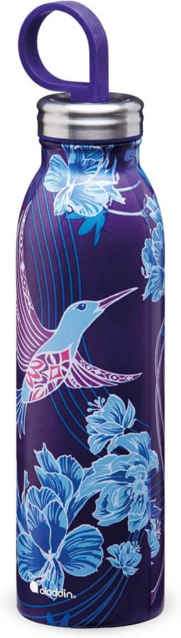 Aladdin Chilled Style Thermavac Stainless Steel Water Bottle 0.55L Riverside Indigo &ndash; Double Wall Vacuum Insulated - Keeps Cold for 9 Hours BPA-Free Leakproof Dishwasher Safe