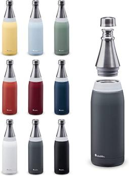 Aladdin Fresco Thermavac Stainless Steel Water Bottle 0.6L Slate Gray &ndash; Leakproof - Keeps Cold For + 10 Hours - Bpa-Free - Dishwasher Safe - REUsable Water Bottle With Durable Finish