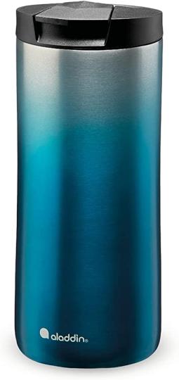 Aladdin Urban Thermavac Stainless Steel Travel Mug 0.35L Gradient Blue &ndash; Leakproof - Double Wall Vacuum Insulated Cup - Keeps Hot for 3 Hours - BPA-Free - Dishwasher Safe