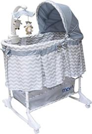 Moon Soffy 4 in 1 cnvertible cradle co- Sleeper for New Born baby, Rocking bassinet with Rotating Musical Mobile with Toys| 4 Heights adjustable position,multi position canopy &amp; premiumand attractive