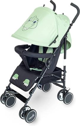 Moon Safari Baby Stroller &ndash; Animal-Themed Umbrella Stroller with Hood &ndash; Compact Lightest Stroller for Travel &ndash; Reclining, Storage Basket, Shoulder Strap &ndash; 0m+ (Up to 18 kg) - Dino