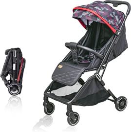 Moon Pronto Autofold Baby Stroller &ndash; Automatic Easy Folding Portable Baby Trolley &ndash; Lightweight Baby Travel Gear &ndash; Multi-Reclining Compact Push Chair &ndash; 0m+, 0-18Kg - Feather Black