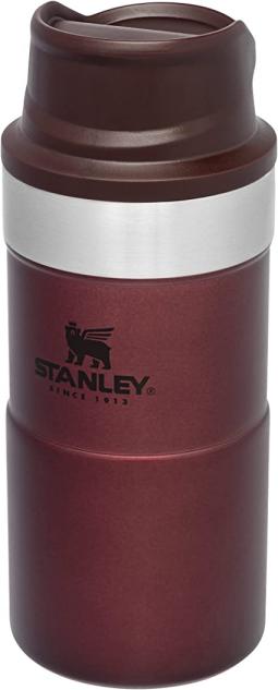 Stanley Trigger Action Travel Mug 0.25L / 8.5OZ Wine &ndash; Leakproof | Tumbler for Coffee, Tea &amp; Water | BPA FREE | Stainless-Steel Travel Cup fits under most coffee makers | Dishwasher Safe