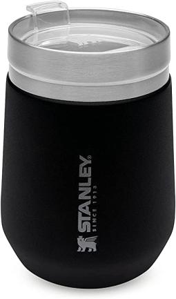 Stanley Go Everyday Tumbler 0.29L / 10 OZ Matt Black Stainless Steel Tumber for Wine, Cocktails, Coffee, Tea - Keeps Cold / hot for Hours - BPA- Dishwasher Safe