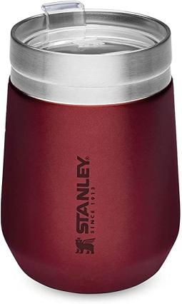 Stanley Go Everyday Tumbler 0.29L / 10 OZ Wine Red Stainless Steel Tumber for Wine, Cocktails, Coffee, Tea - Keeps Cold / hot for Hours - BPA- Dishwasher Safe