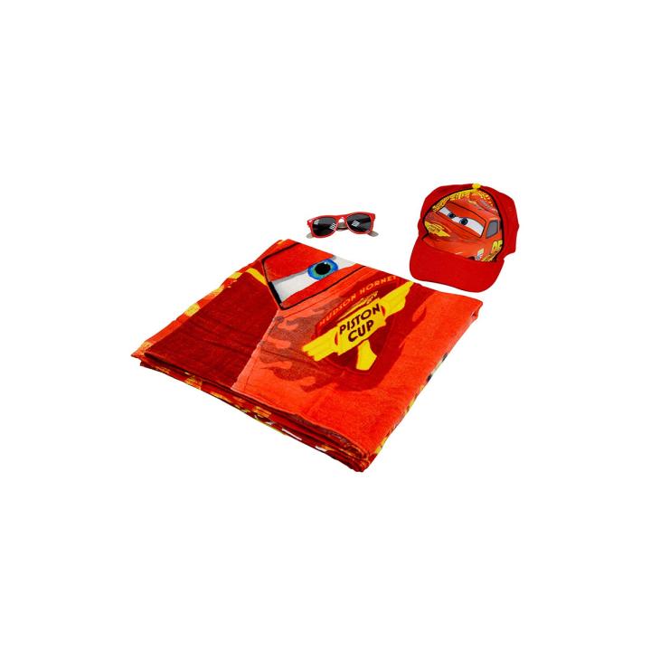 Disney Cars Beach Set-Bag,Towel,Caps &amp; Sunglasses - Ncw005
