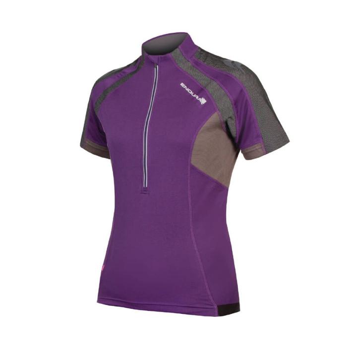 Endura Wms S/S Hummvee Jersey, Medium, Purple