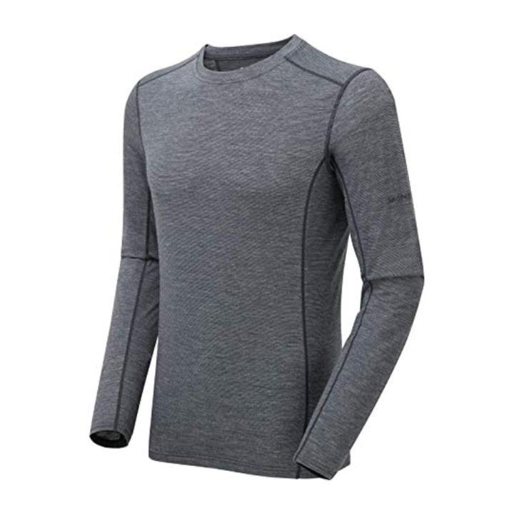 Montane Primino 140 Long Sleeve T-Shirt-Men-Small-Black