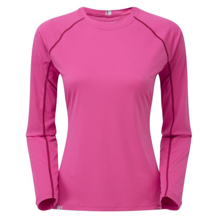 Montane FEM Sonic Long Sleeve T-Shirt, Large, Dolomite Pink